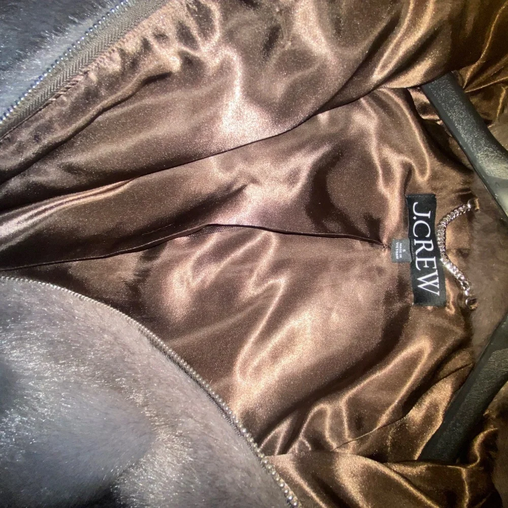 J. Crew Zip-Up Jacket in Faux Fur - Size S - Picture 2 of 3